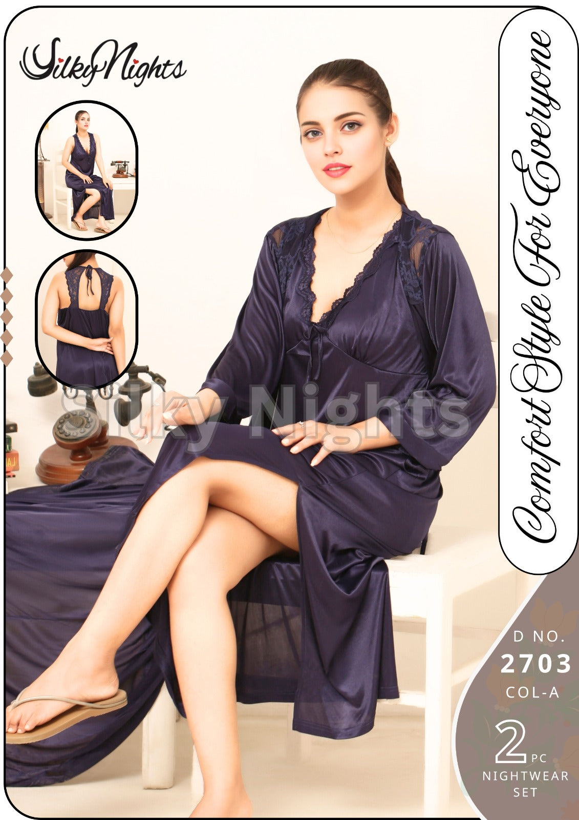 Women’s Silky Nights 2-Pc Nightwear Ensemble