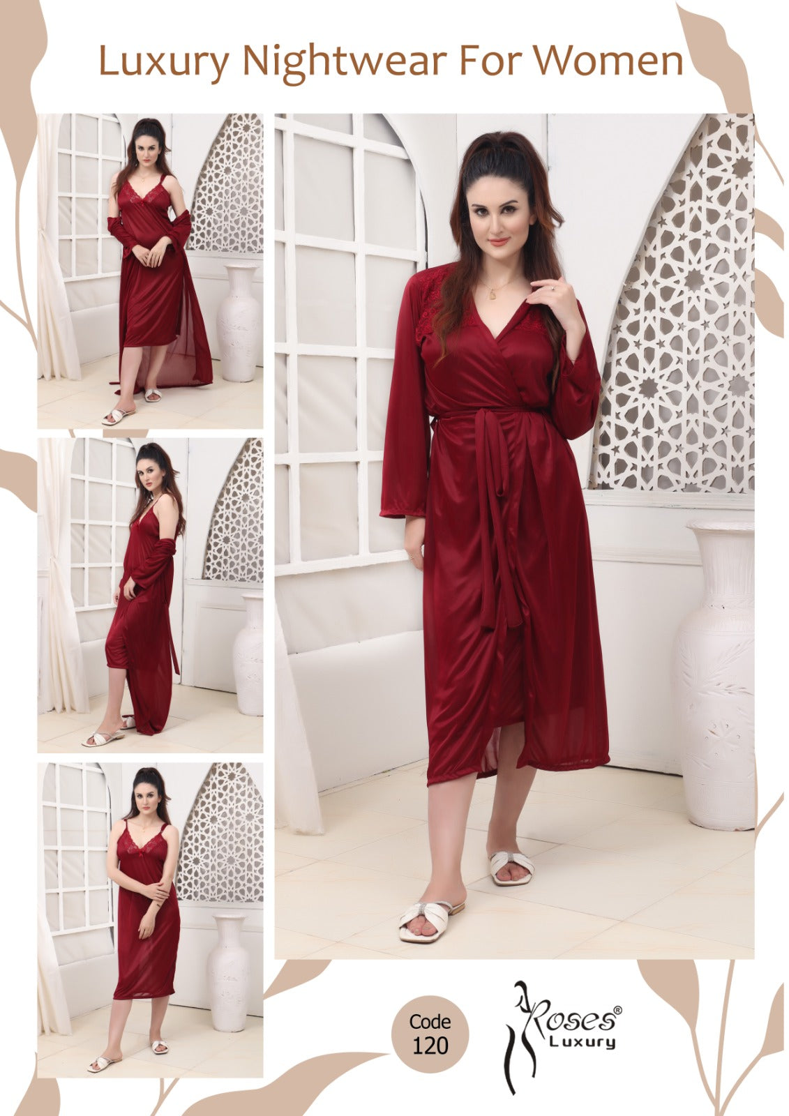 Women’s Roses Luxury Fancy Gown – 2-Piece Premium Set