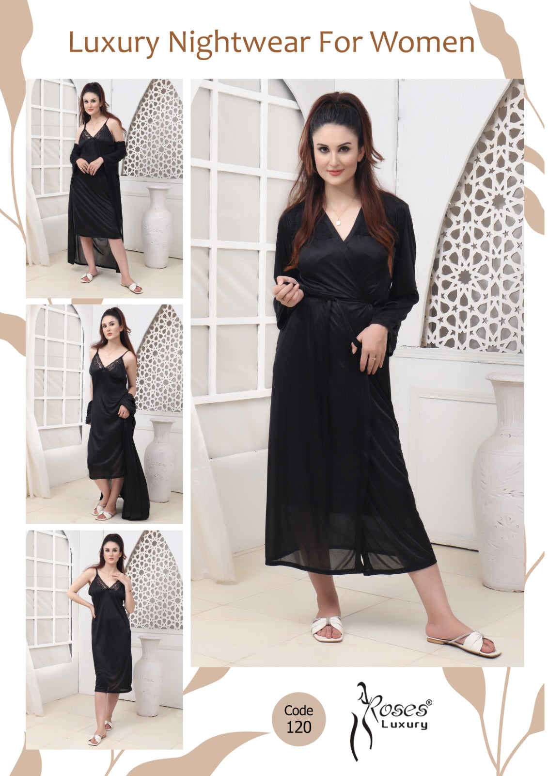 Women’s Roses Luxury Fancy Gown – 2-Piece Premium Set