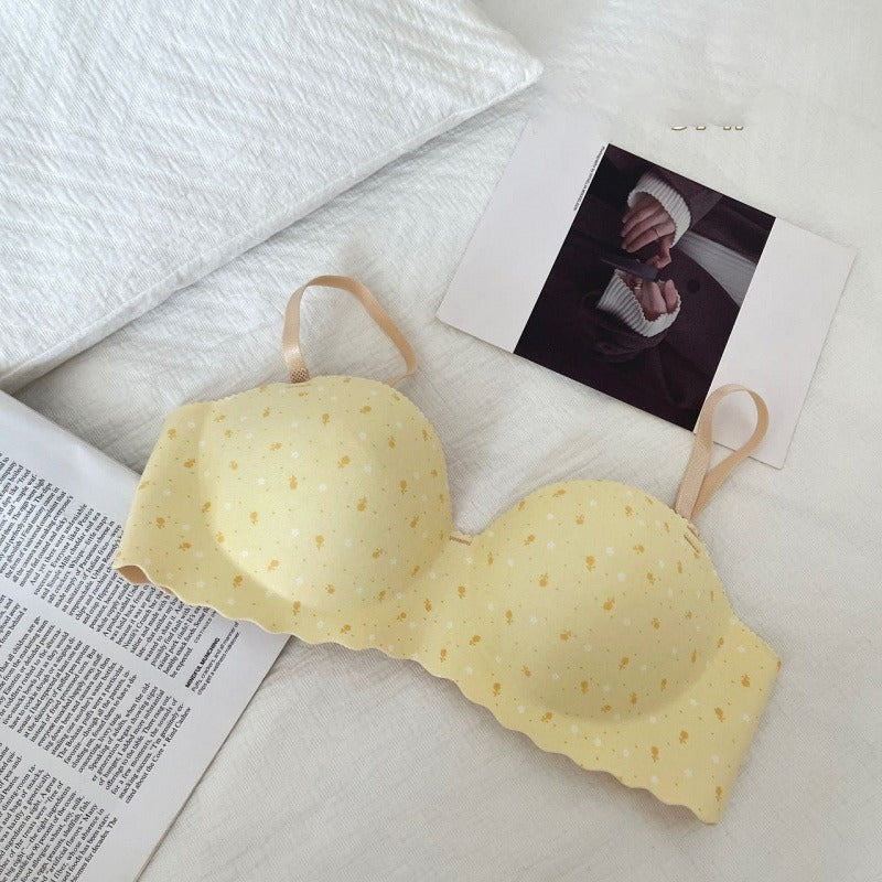 Printed Padded Bra with Adjustable Straps and Comfortable Hooks