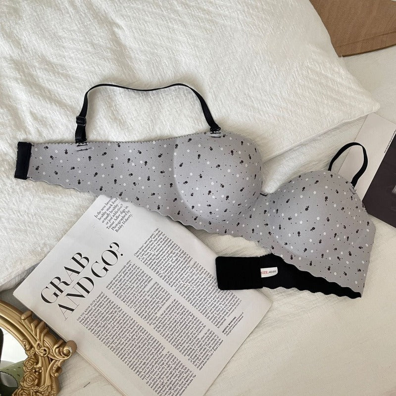 Printed Padded Bra with Adjustable Straps and Comfortable Hooks