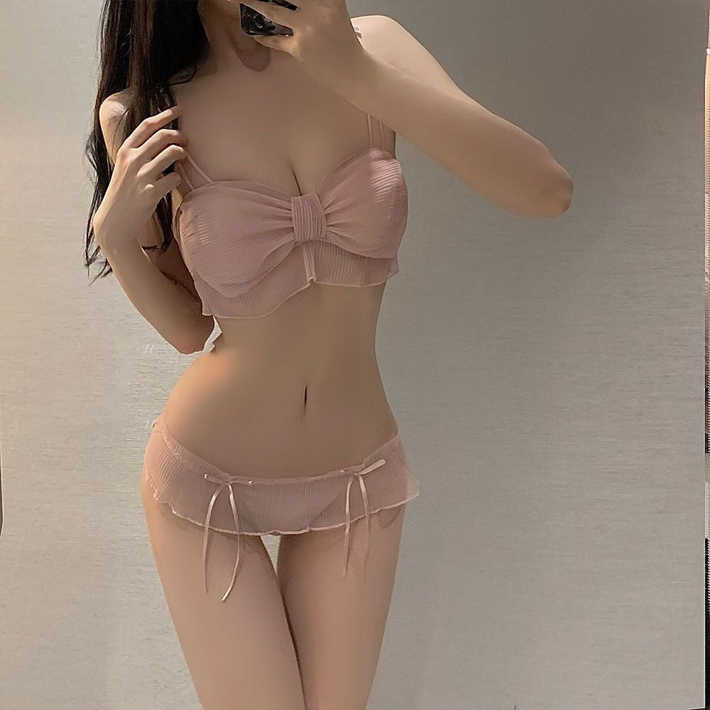 Women’s Bow Bra & Panty Set – Elegant, Soft & Stylish